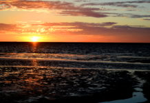 Duikexpeditie verkent uniek Noordzeegebied Borkumse Stenen Zonsondergang boven de Noordzee - Foto: Frans Kohler / CC0 1.0