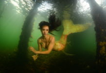 Luc Rooman wint Open Nederlands Kampioenschap Onderwaterfotografie Winnaar ONK categorie groothoek met model - Foto: Filip Staes