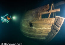 Wrak Nederlands fluitschip ontdekt in Finse Golf Wrak van Nederland fluitschip in de Finse Golf - © Badewanne